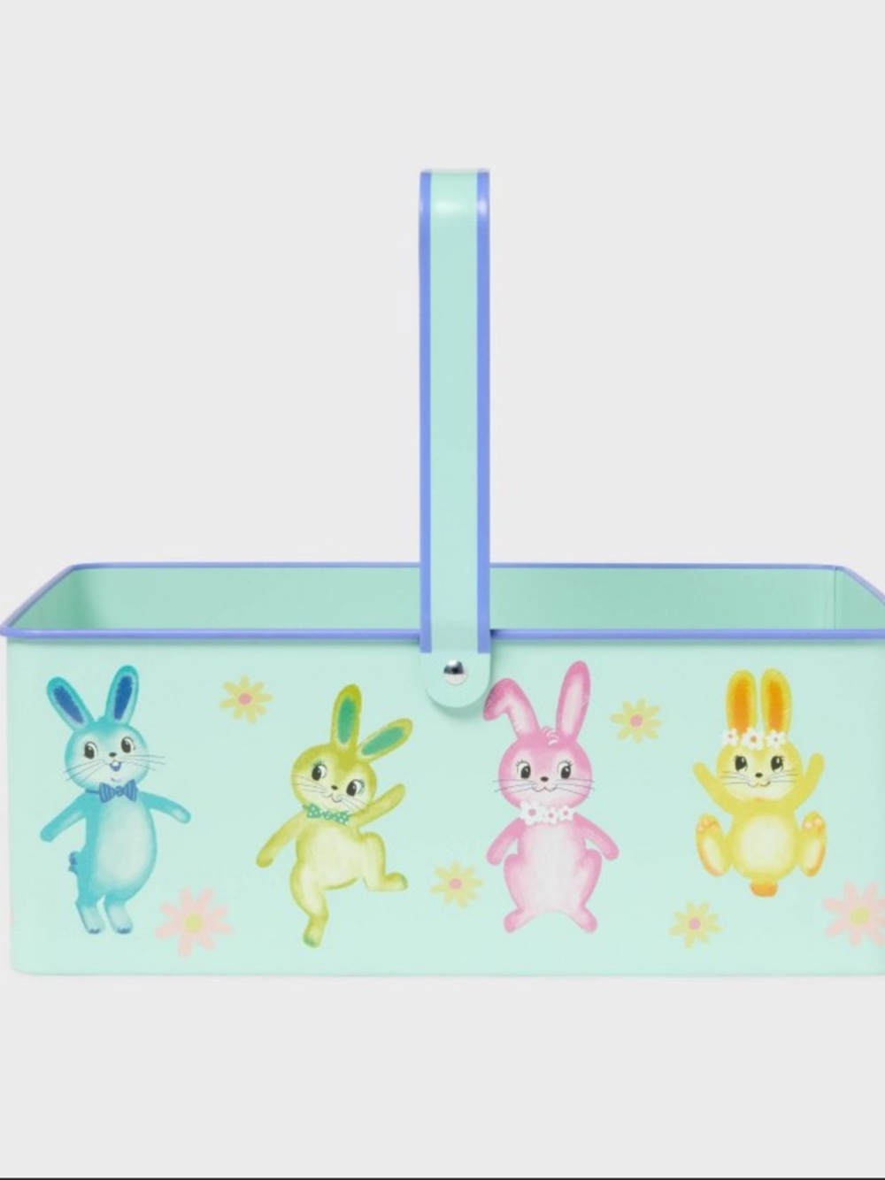 New! Target Spritz Printed Rectangle Metal Basket with Bunnies, 2026